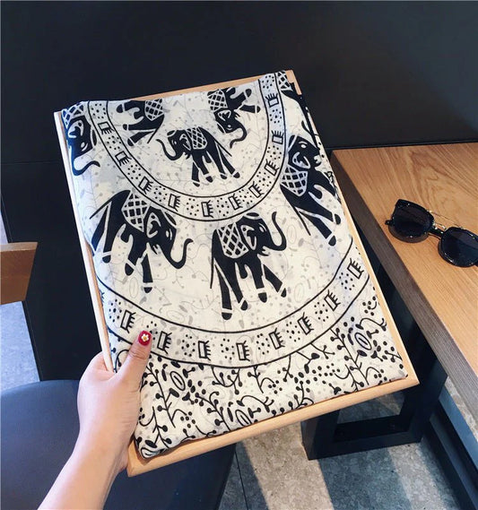 Cotton And Linen Ethnic Style Fake Sunscreen Scarf