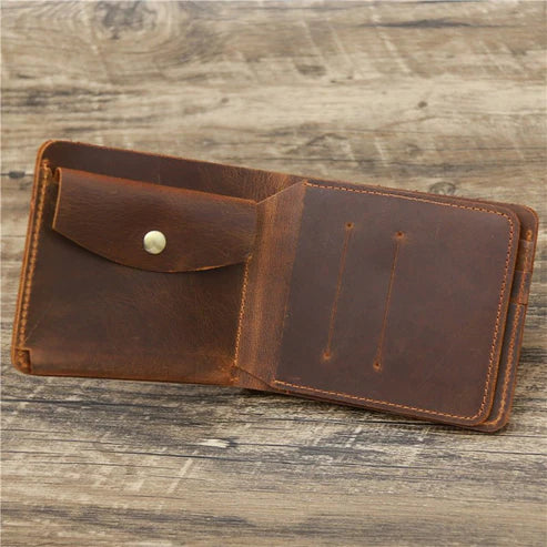 Men Horse Leather Money Card Bag Leather Wallet