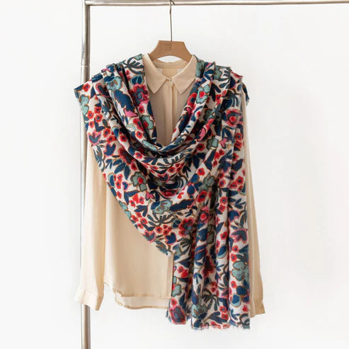 Cross-border New Arrival Printed Cashmere-like Texture Commuter's All-matching Warm Scarf Shawl
