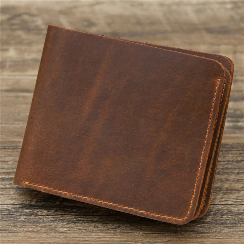 Men Horse Leather Money Card Bag Leather Wallet