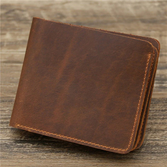 Men Horse Leather Money Card Bag Leather Wallet