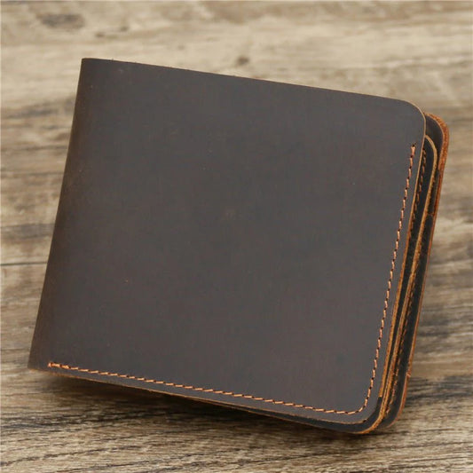 Men Horse Leather Money Card Bag Leather Wallet